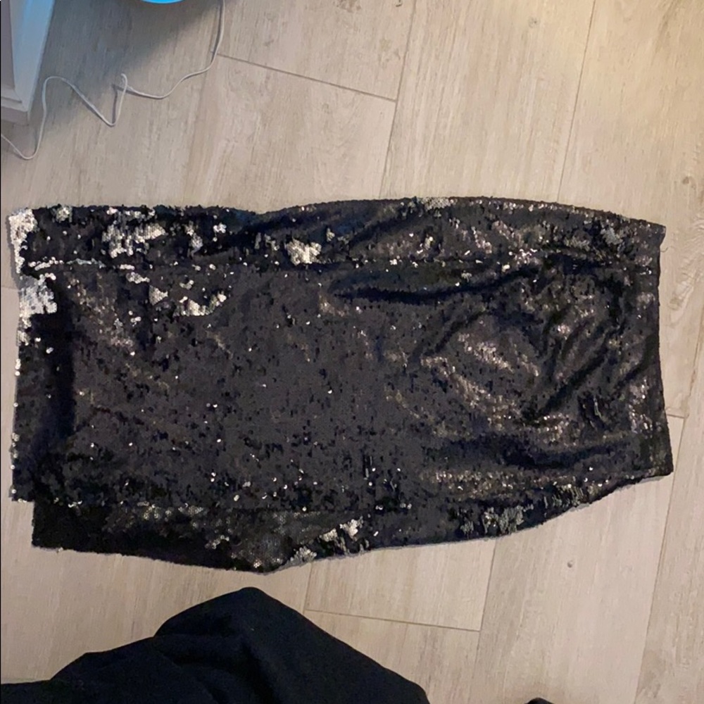 Sequin two toned midi skirt